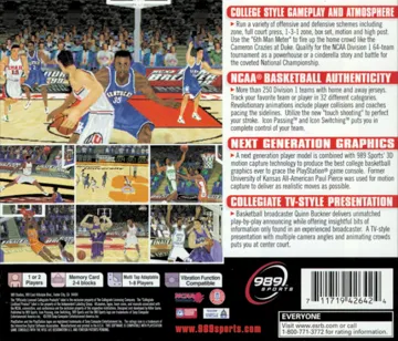 NCAA Final Four 99 (US) box cover back